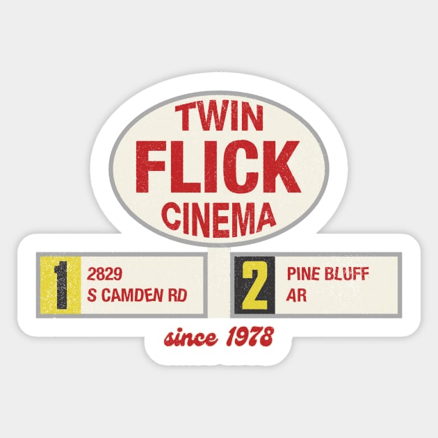 Twin Flick Cinema Sticker by rt-shirts